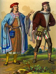 En engelsk hofmand fra 1450 og en engelsk gentleman fra 1500 1849.