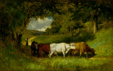 Kører køerne hjem, 1881.