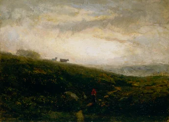 Unavngivne køer ned ad bjergsiden, 1881.