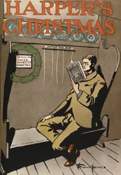 Plakat, der reklamerer for Harpers New Monthly Magazine, jul 1897 (farvelitografi)