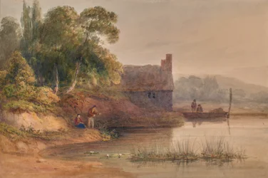 Landskab med sommerhus