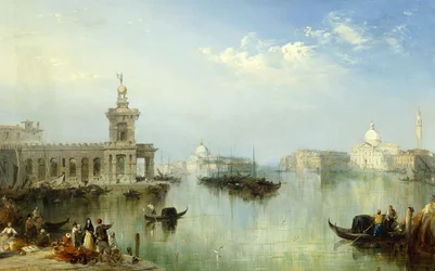 Udsigt over Venedig (olie på lærred)