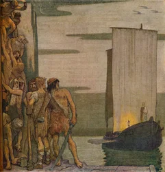 Saint Patricks landing i Irland, c1912, 1914