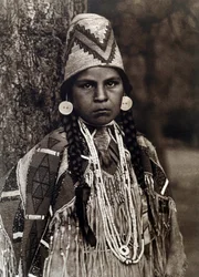 Indian of America: Portræt af pigen Umatilla
