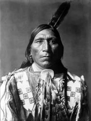 Little Hawk, Brule mand, South Dakota, ca. 1907, foto Edward S. Curtis