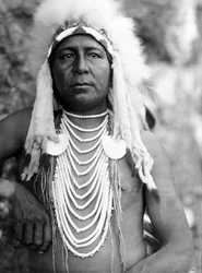 Upshaw, Apsaroke (krage), ca. 1905, foto Edward S. Curtis