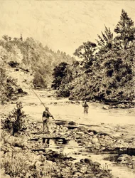 The Tees: The Tees at Ovington, ca. 1880 (ætsning)