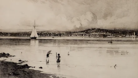Broughty Ferry fra Tayport (ætsning)