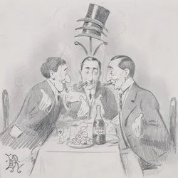 A Celebrated Luncheon a Trois (The Three Isaacs) 1900