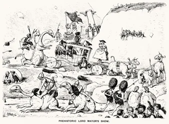 Forhistorisk Lord Mayors Show, 1894 (pen og blæk)