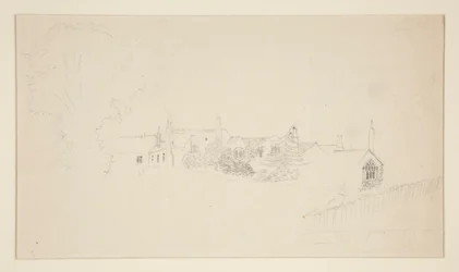 Arkitektstudie (recto); Ornamentiske skitser (verso)