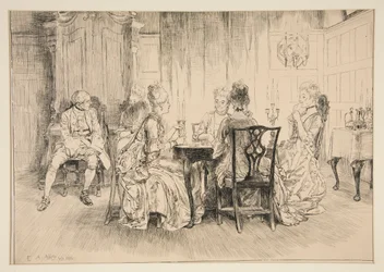 Dining Scene - illustration til Austin Dobson