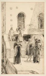 Exuent Salarino og Salanio, fra 1. akt, Scene i, Købmand af Venedig