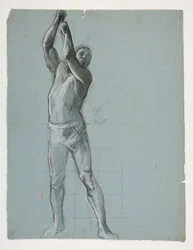 Figurstudie for The Spirit of Vulcan, Genius of the Workers in Iron and Steel, capitol rotunda, Harrisburg, Pennsylvania