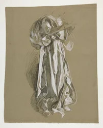 Figurstudie for Infant Galahad, fra The Quest of the Holy Grail (det første af en serie på femten vægmalerier til Boston Public Library, afsluttet i 1901)