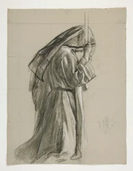 Figurstudie til ridderordenen af Sir Galahad, fra The Quest of the Holy Grail (en serie på femten malerier til Boston Public Library, afsluttet i 1901)