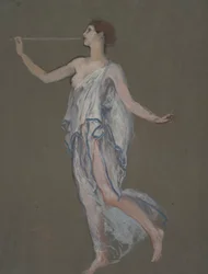 Figurstudie til Fame-figuren(?) i