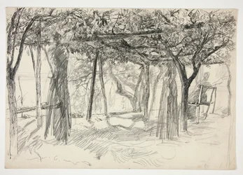 Figurer under en lysthus - (uidentificeret illustration)