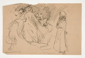 Galahad and the Captive Virtues, studie for The Quest of the Holy Grail (serie på femten malerier til Boston Public Library, afsluttet i 1901)