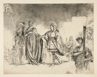 Marriage Morning of Theseus and Hippolyta (studie for .1036) - Enter Theseus, fra A Midsummer Night