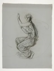 Medaljonstudie til vægmaleri i statens hovedbygning i Harrisburg, Pennsylvania, 1902-1911 (fuldført af John Singer Sargent)