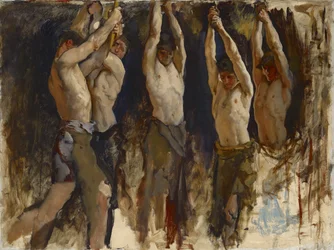 Men at an Ambolt, studie for The Spirit of Vulcan, ca. 1904-8