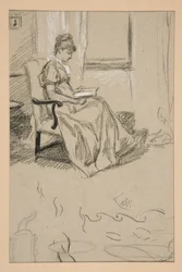 Portræt af Mrs. Abbey, læser