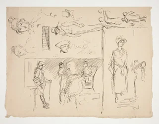 Ark med figurstudier