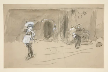 Skitse til en illustration til Selections from the Poetry of Robert Herrick (bog udgivet af Harper i 1882, tidligere udgivet i Harper