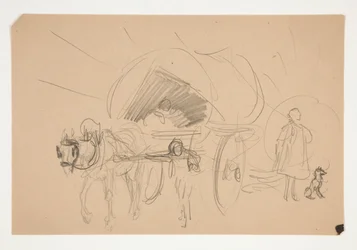 Studie til .1201 - illustration til Oliver Goldsmith