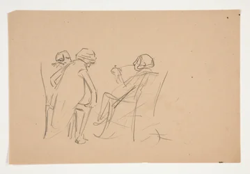 Studie til .1207 - illustration til Oliver Goldsmith