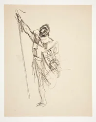 Study for Crusaders Sighting Jerusalem (oliemaleri)