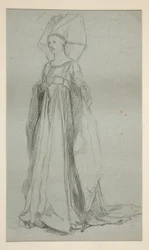 Studie for Lady Anne, for kong Richard III (?)
