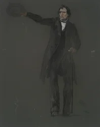 Undersøgelse af figuren Thaddeus Stevens, i