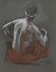 Studie af en siddende indianer, figurstudie for Penn