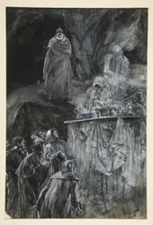 Banketten, illustration til akt III, Scene iii, Stormen