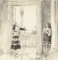 The Duke Expels Valentine, fra akt III, Scene i, Two Gentlemen of Verona