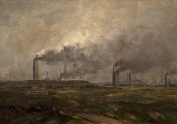 Black Country Skyline (olie på lærred)