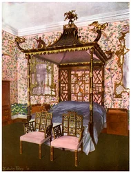 Chippendale Chinese Bedroom, Badminton House, Gloucestershire, 1911-1912.