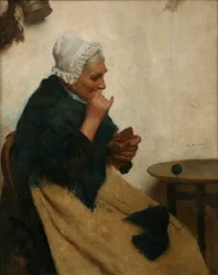 En knivspids snus (olie på lærred)