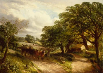 Carting Timber (olie på lærred)