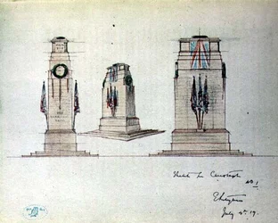 Skitse til Cenotaph No.1, illustration fra pubben 