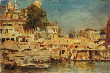 Udsigt over Ghats ved Benares, 1873