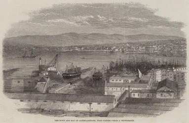 Byen og bugten Castellammare, nær Napoli