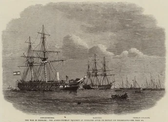 Krigen i Danmark, den østrigsk-preussiske eskadron ved Cuxhaven efter dets nederlag ud for Helgoland