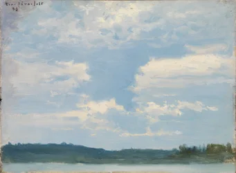 Sølandskab, overskyet himmel