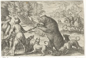 Landskab med bjørnejagt Jagtscener (serietitel) Ikoner Venantum Art Varias Representantes (serietitel)
