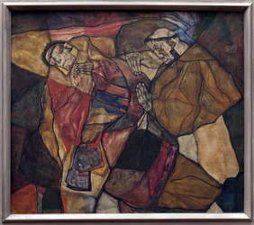 Dødskamp. 1912. Østrigsk kunst, det 20. århundrede. Neue Pinakothek, München (Tyskland).