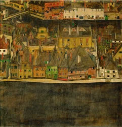 Die kleine Stadt eller Small Town (olie på lærred)