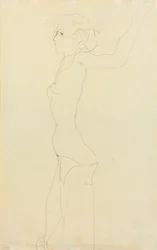 Kvinde nøgen; Madchenakt, 1911
